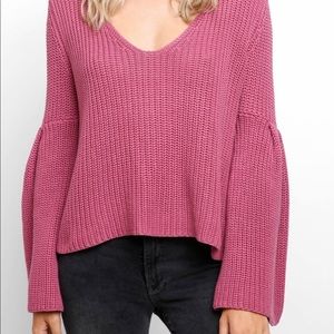 Free People Damsel Bell Sleeve Sweater - Sz MED